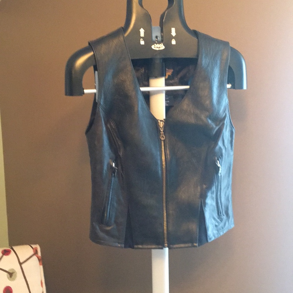 Leather Harley vest
